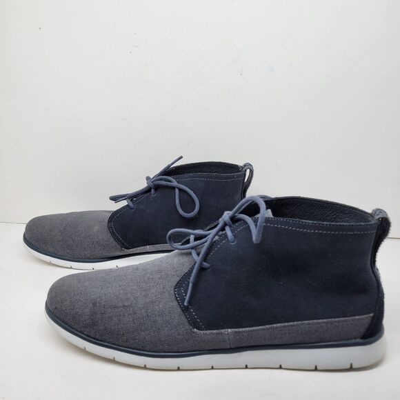 UGG Austrailia Freamon Mens Gray Canvas Suede Chukka Boot Size US 15 EUR 49.5 main image 4